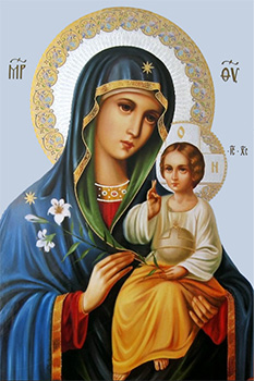 Icoana Maicii Domnului FLOAREA CEA NEVESTEJITĂ sau NEPRIHĂNITĂ
